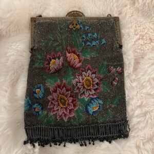 Floral Beaded Vintage Purse